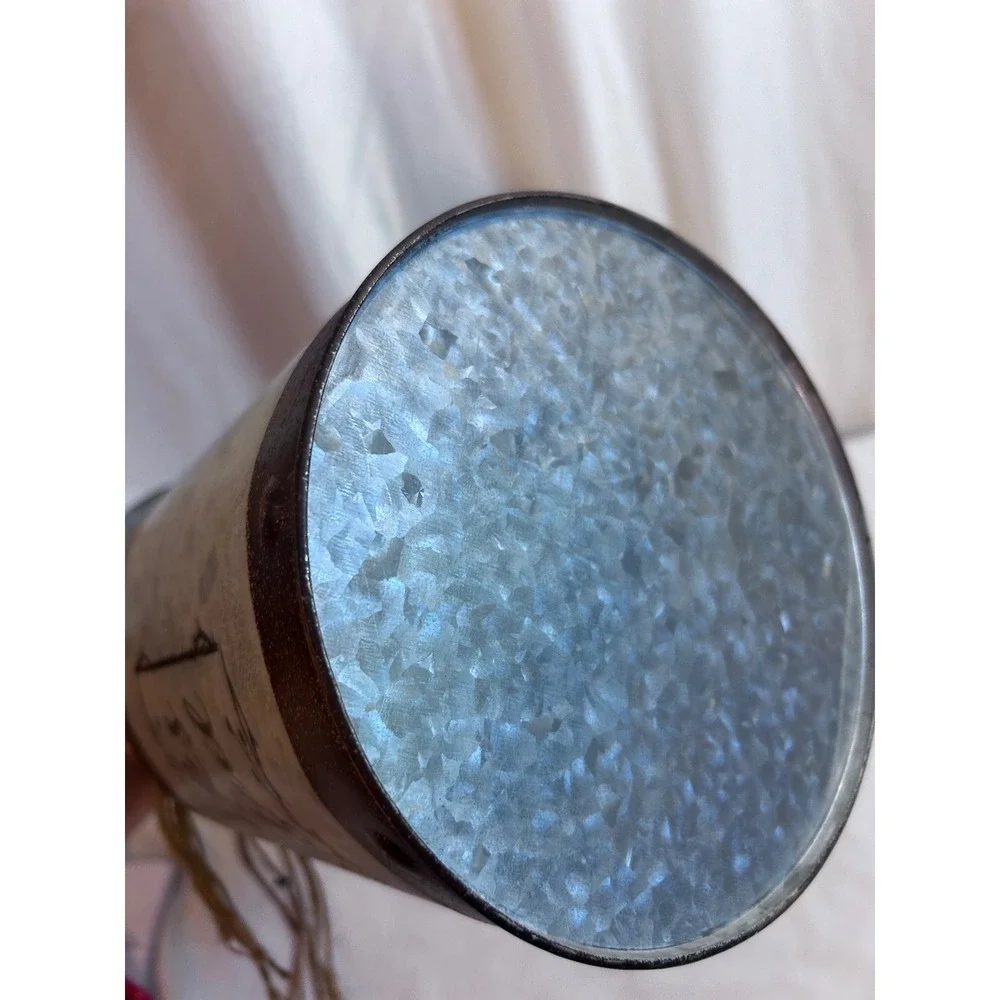 Unbranded Galvanized Metal Milk Jug 10in Silver Rustic Farmhouse Decor